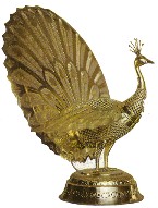 brass peacock(lamp)