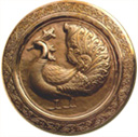 brass peacock